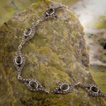 styled image of sterling silver connemara marble and marcasite celtic bracelet s5726 from Solvar