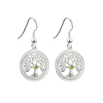 sterling silver tree of life drop earrings s33230 from Solvar