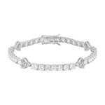 Product image of Silver Cz Trinity Knot Tennis Bracelet from Solvar jewellery