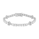 Product image of Silver Cz Trinity Knot Tennis Bracelet from Solvar jewellery